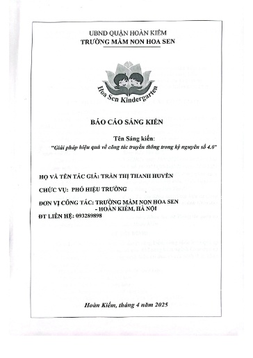 Sáng kiến kinh nghiệm Giải pháp hiệu quả về công tác truyền thông trong kỷ nguyên số 4.0