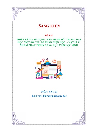 SKKN Thiết kế và sử dụng “Sản phẩm số” trong dạy học một số Chủ đề phần Điện học – Vật lí 11 nhằm phát triển năng lực cho học sinh
